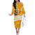 Legend Bob Reggae Family Matching Off The Shoulder Long Sleeve Dress and Hawaiian Shirt One Love One Heart Tropical Leaf