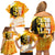 Legend Bob Reggae Family Matching Off Shoulder Short Dress and Hawaiian Shirt One Love One Heart Tropical Leaf