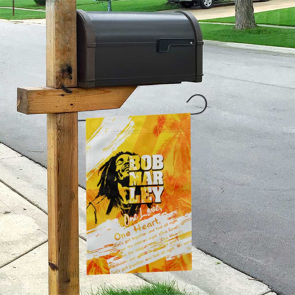 Legend Bob Reggae Garden Flag One Love One Heart Tropical Leaf