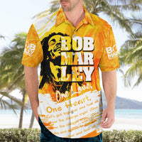 Legend Bob Reggae Hawaiian Shirt One Love One Heart Tropical Leaf