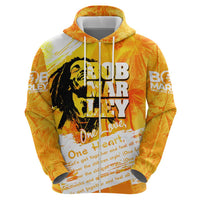 Legend Bob Reggae Hoodie One Love One Heart Tropical Leaf