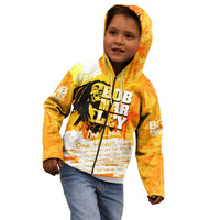 Legend Bob Reggae Kid Hoodie One Love One Heart Tropical Leaf