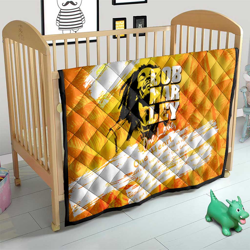 Legend Bob Reggae Quilt One Love One Heart Tropical Leaf