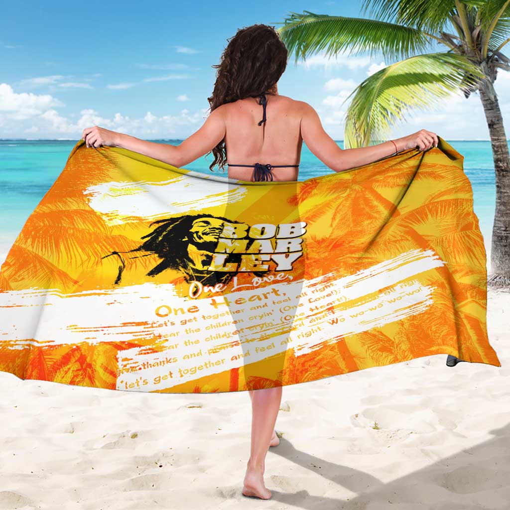 Legend Bob Reggae Sarong One Love One Heart Tropical Leaf