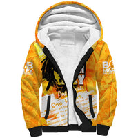 Legend Bob Reggae Sherpa Hoodie One Love One Heart Tropical Leaf