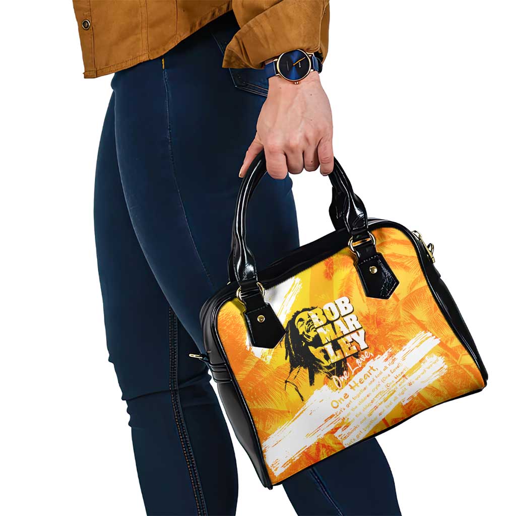 Legend Bob Reggae Shoulder Handbag One Love One Heart Tropical Leaf