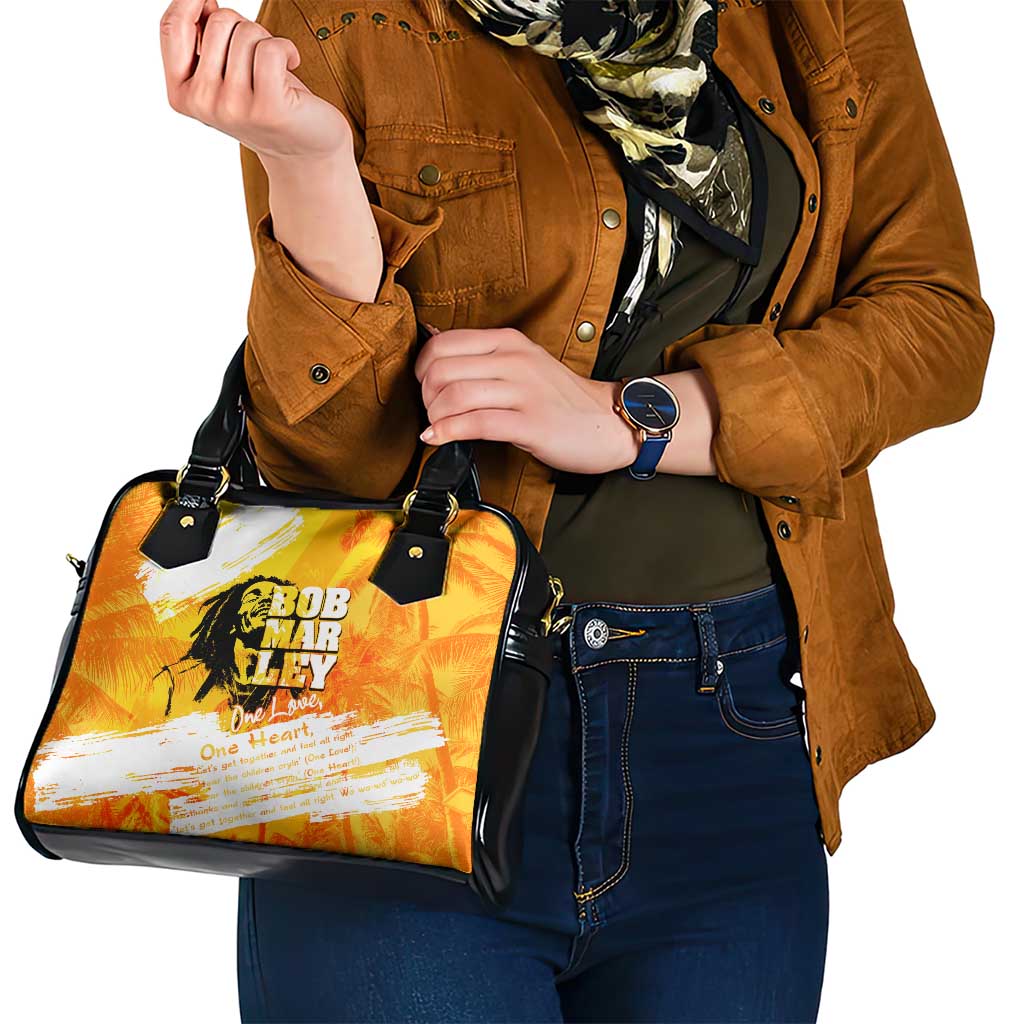Legend Bob Reggae Shoulder Handbag One Love One Heart Tropical Leaf