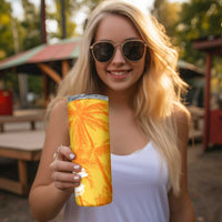 Legend Bob Reggae Skinny Tumbler One Love One Heart Tropical Leaf