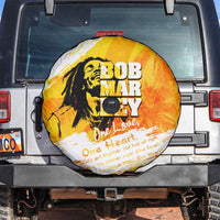 Legend Bob Reggae Spare Tire Cover One Love One Heart Tropical Leaf
