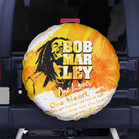 Legend Bob Reggae Spare Tire Cover One Love One Heart Tropical Leaf