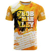 Legend Bob Reggae T Shirt One Love One Heart Tropical Leaf