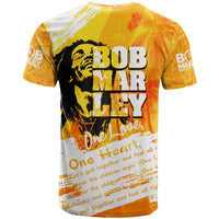 Legend Bob Reggae T Shirt One Love One Heart Tropical Leaf