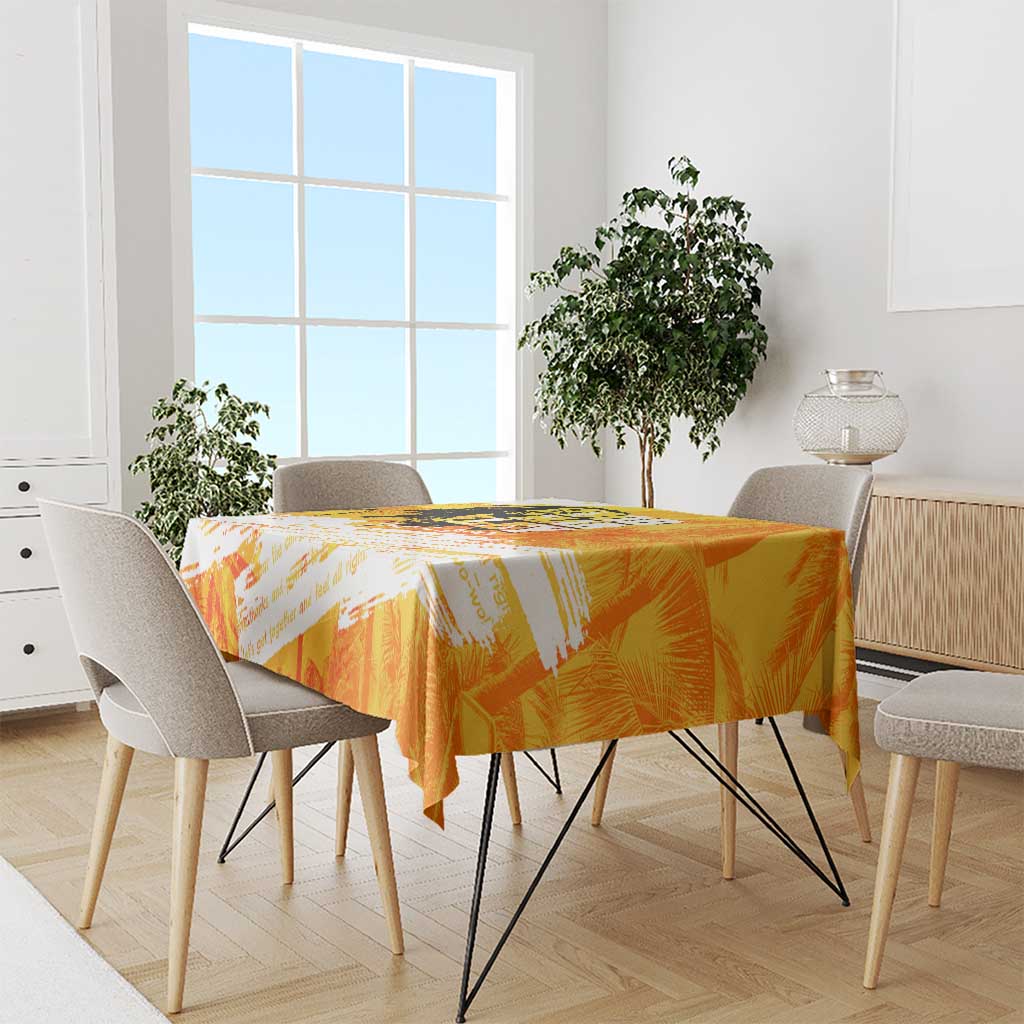 Legend Bob Reggae Tablecloth One Love One Heart Tropical Leaf