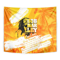 Legend Bob Reggae Tapestry One Love One Heart Tropical Leaf