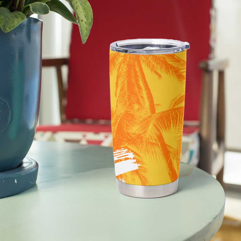 Legend Bob Reggae Tumbler Cup One Love One Heart Tropical Leaf