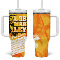 Legend Bob Reggae Tumbler With Handle One Love One Heart Tropical Leaf