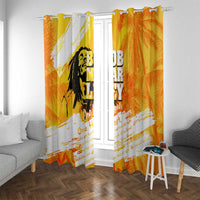 Legend Bob Reggae Window Curtain One Love One Heart Tropical Leaf