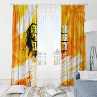Legend Bob Reggae Window Curtain One Love One Heart Tropical Leaf