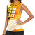 Legend Bob Reggae Women Sleeveless Polo Shirt One Love One Heart Tropical Leaf