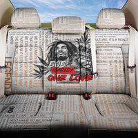 King of Reggae Legend Bob Back Car Seat Cover Lion Rastafari Cannabis Typography Style