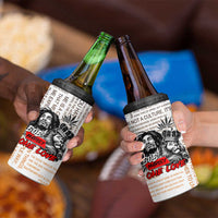 King of Reggae Legend Bob 4 in 1 Can Cooler Tumbler Lion Rastafari Cannabis Typography Style