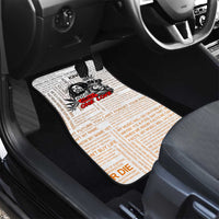 King of Reggae Legend Bob Car Mats Lion Rastafari Cannabis Typography Style