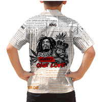 King of Reggae Legend Bob Family Matching Mermaid Dress and Hawaiian Shirt Lion Rastafari Cannabis Typography Style