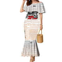 King of Reggae Legend Bob Family Matching Mermaid Dress and Hawaiian Shirt Lion Rastafari Cannabis Typography Style