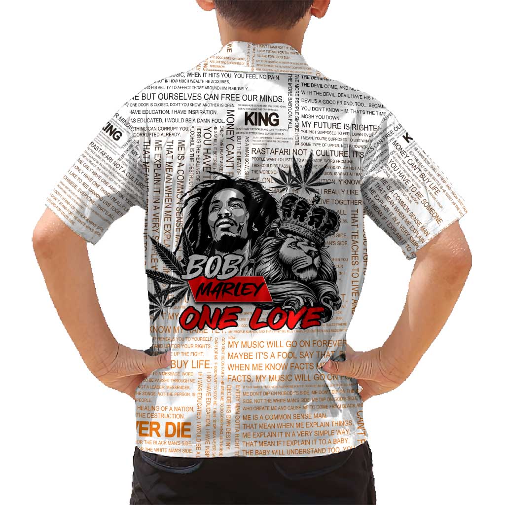 King of Reggae Legend Bob Family Matching Tank Maxi Dress and Hawaiian Shirt Lion Rastafari Cannabis Typography Style