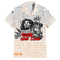 King of Reggae Legend Bob Hawaiian Shirt Lion Rastafari Cannabis Typography Style