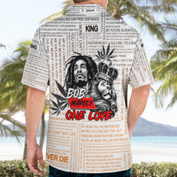 King of Reggae Legend Bob Hawaiian Shirt Lion Rastafari Cannabis Typography Style