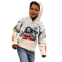 King of Reggae Legend Bob Kid Hoodie Lion Rastafari Cannabis Typography Style