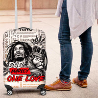 King of Reggae Legend Bob Luggage Cover Lion Rastafari Cannabis Typography Style