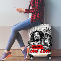 King of Reggae Legend Bob Luggage Cover Lion Rastafari Cannabis Typography Style