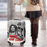 King of Reggae Legend Bob Luggage Cover Lion Rastafari Cannabis Typography Style