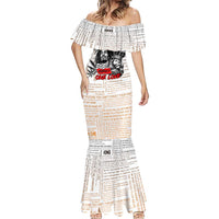 King of Reggae Legend Bob Mermaid Dress Lion Rastafari Cannabis Typography Style