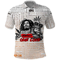 King of Reggae Legend Bob Polo Shirt Lion Rastafari Cannabis Typography Style