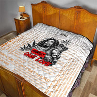 King of Reggae Legend Bob Quilt Lion Rastafari Cannabis Typography Style
