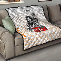 King of Reggae Legend Bob Quilt Lion Rastafari Cannabis Typography Style