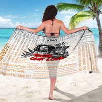 King of Reggae Legend Bob Sarong Lion Rastafari Cannabis Typography Style