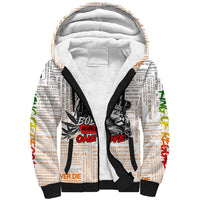 King of Reggae Legend Bob Sherpa Hoodie Lion Rastafari Cannabis Typography Style