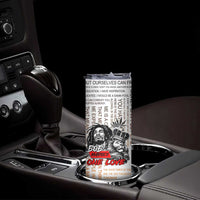 King of Reggae Legend Bob Skinny Tumbler Lion Rastafari Cannabis Typography Style
