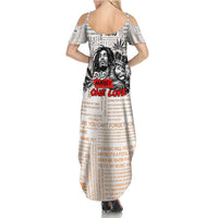 King of Reggae Legend Bob Summer Maxi Dress Lion Rastafari Cannabis Typography Style