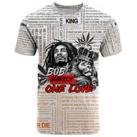 King of Reggae Legend Bob T Shirt Lion Rastafari Cannabis Typography Style