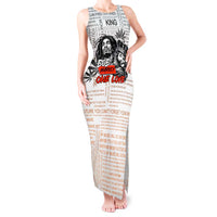King of Reggae Legend Bob Tank Maxi Dress Lion Rastafari Cannabis Typography Style