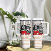 King of Reggae Legend Bob Tumbler With Handle Lion Rastafari Cannabis Typography Style