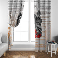 King of Reggae Legend Bob Window Curtain Lion Rastafari Cannabis Typography Style