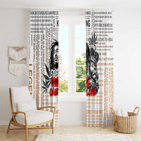 King of Reggae Legend Bob Window Curtain Lion Rastafari Cannabis Typography Style