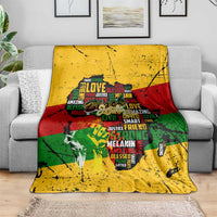 Black History Month Blanket Strength Love and Justice Typography