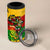 Black History Month 4 in 1 Can Cooler Tumbler Strength Love and Justice Typography